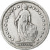 Suiza, Franc, 1912, Bern, Plata, BC+, KM:24
