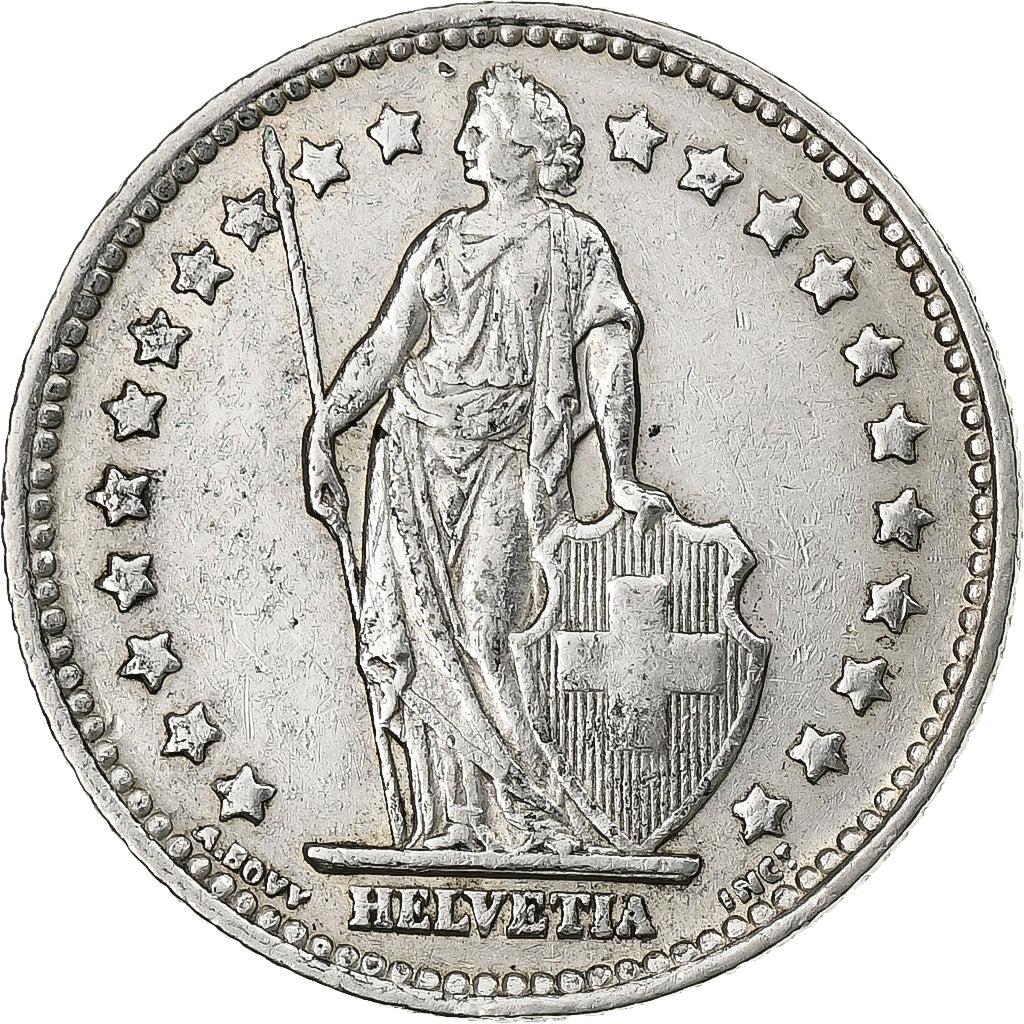 Suiza, Franc, 1952, Bern, Plata, MBC, KM:24