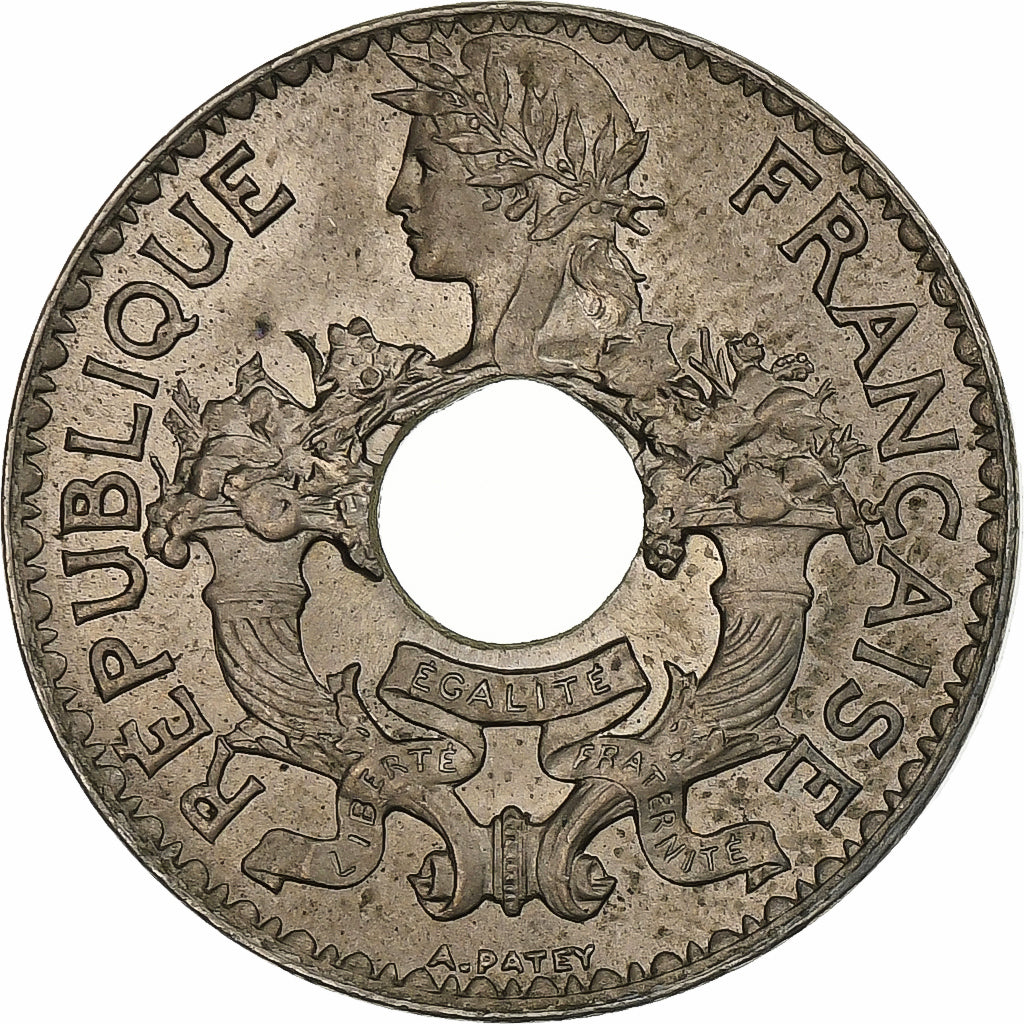 INDOCINA FRANCESE, 5 Cents, 1930, Paris, Rame-nichel, SPL, KM:18