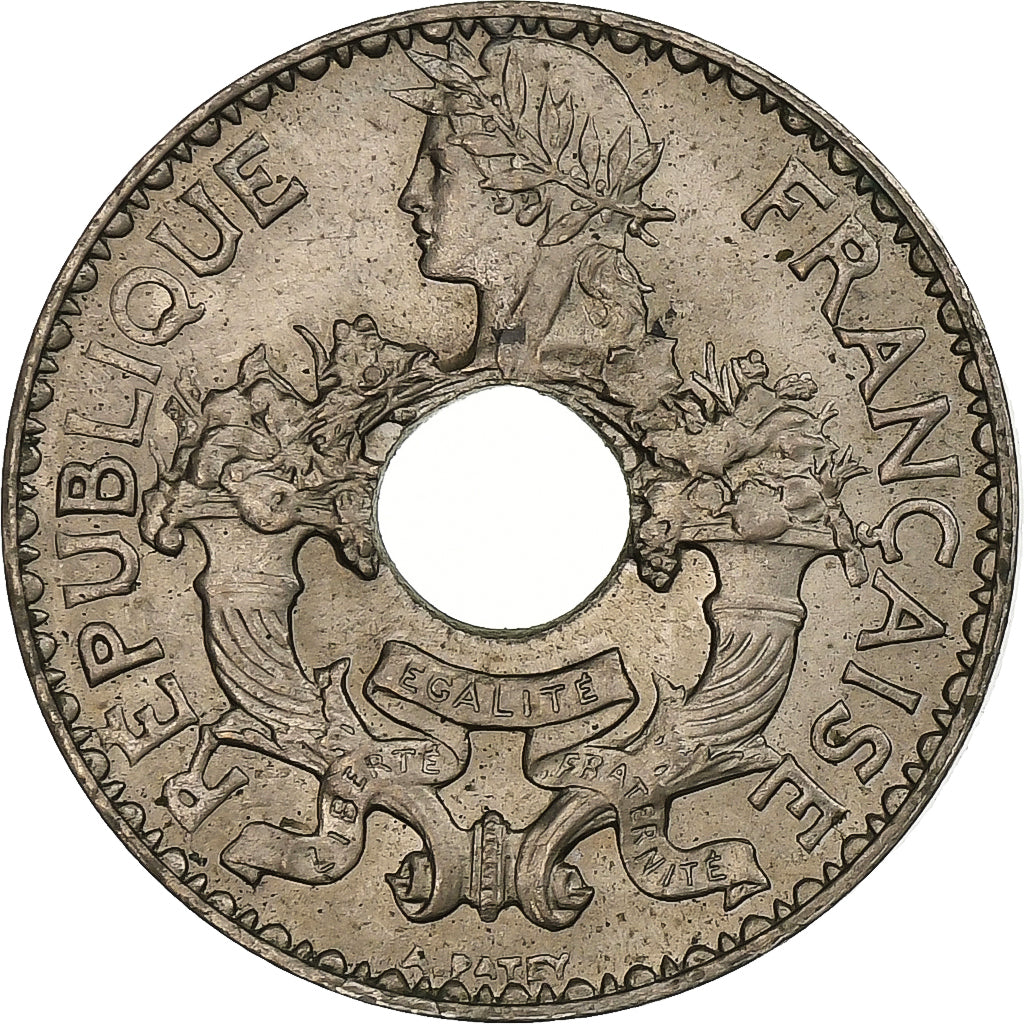 INDOCHINA FRANCESA, 5 Cents, 1930, Paris, Cobre-níquel, VF(30-35), KM:18