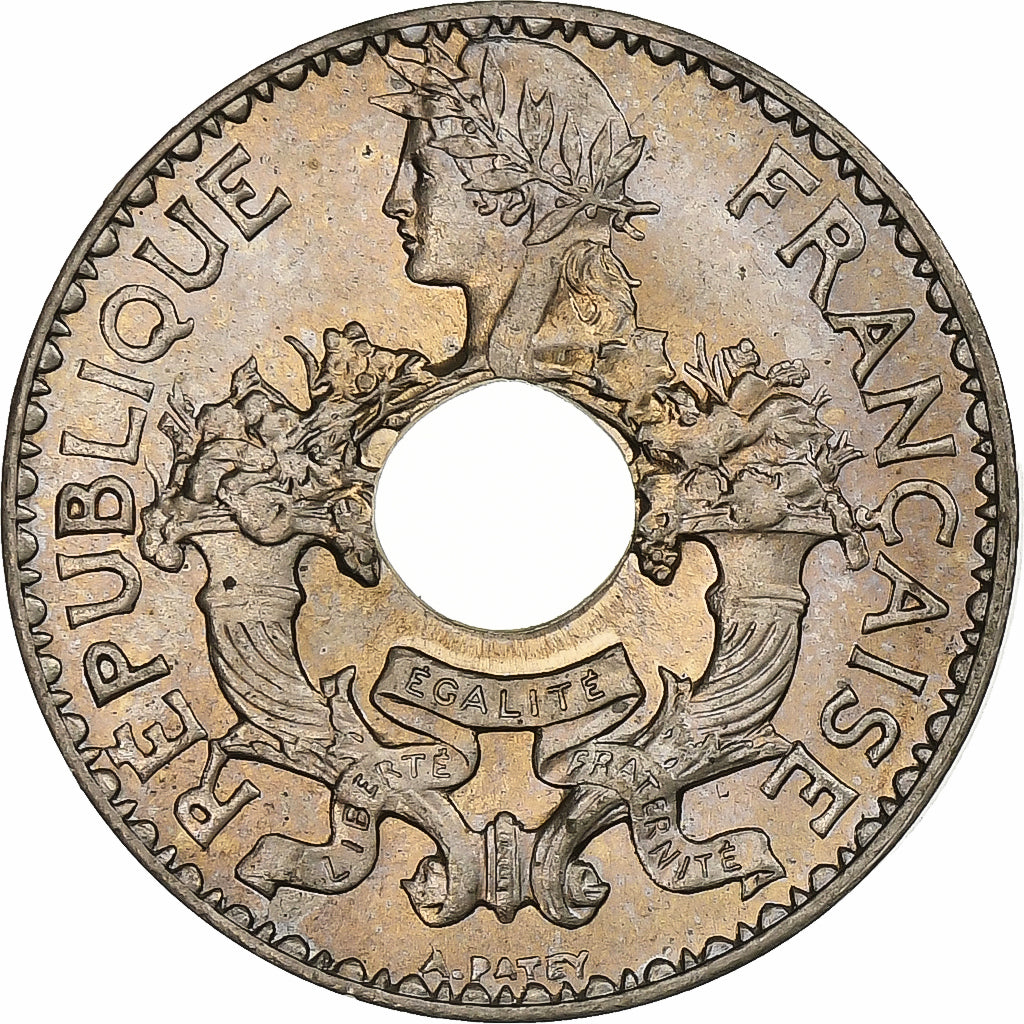 INDOCINA FRANCESE, 5 Cents, 1930, Paris, Rame-nichel, FDC, KM:18