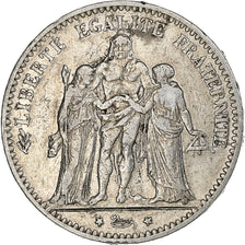 Francja, 5 Francs, Hercule, 1874, Paris, Srebro, VF(20-25), KM:820.1