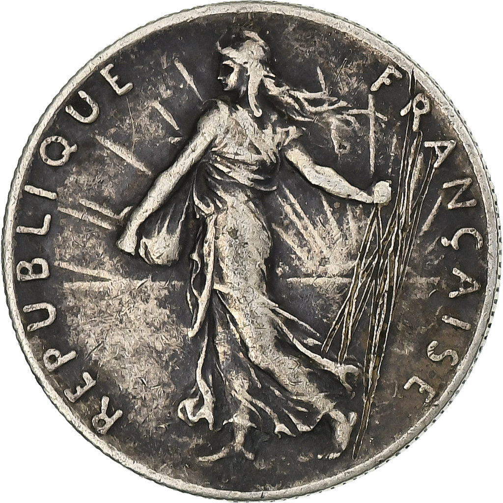 France, 50 Centimes, Semeuse, 1917, Paris, Silver, VF(20-25), KM:854