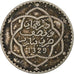 Maroc, 'Abd al-Hafiz, 1/4 Rial, 2-1/2 Dirhams, AH 1329 (1911), bi-Bariz, Argent