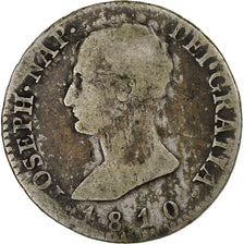 España, Joseph Napolean, 4 Réales, 1810, Madrid, Plata, BC, KM:540.1