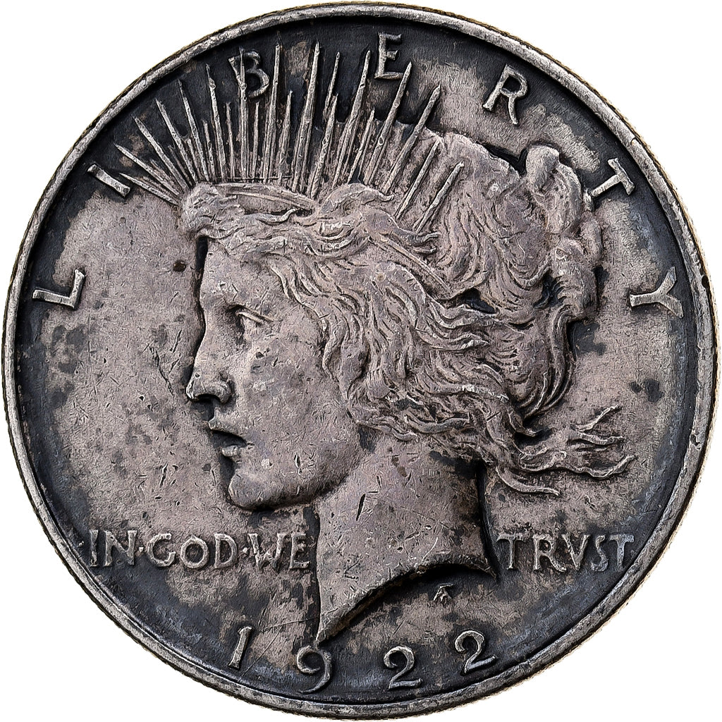 United States, Dollar, Peace Dollar, 1922, U.S. Mint, Silver, VF(30-35), KM:150