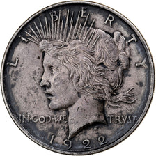 United States, Dollar, Peace Dollar, 1922, U.S. Mint, Silver, VF(30-35), KM:150