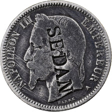 Francia, Napoleon III, Franc, Napoléon III, 1868, Paris, Argento, B+, KM:806.1