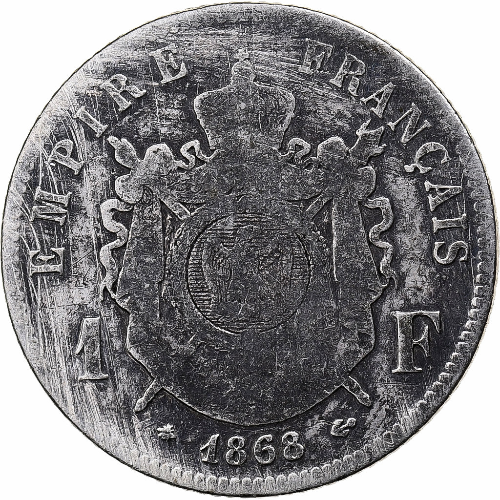 Frankreich, Napoleon III, Franc, Napoléon III, 1868, Paris, Silber, SGE+