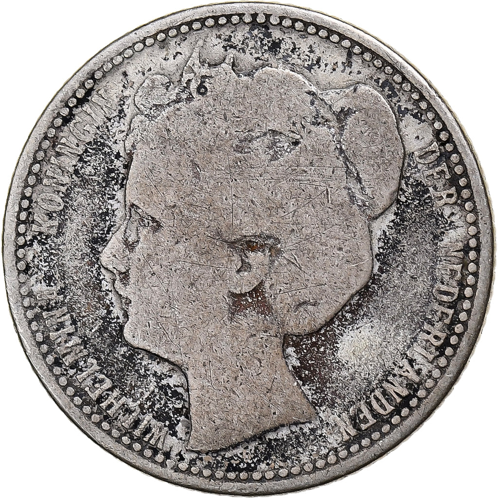 Holandia, Wilhelmina I, 25 Cents, 1902, Srebro, VF(20-25), KM:120.2