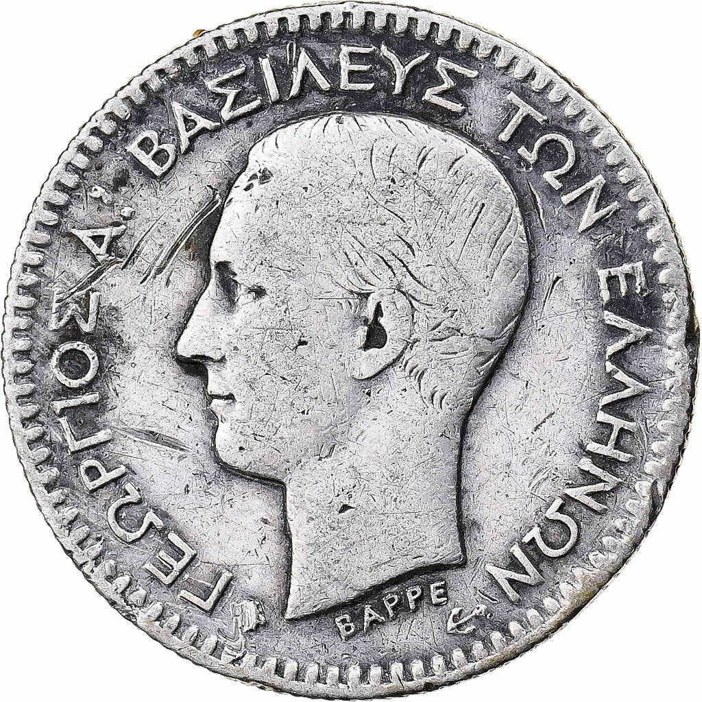Griekenland, George I, 50 Lepta, 1874, Athens, Zilver, FR+, KM:37