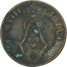 General Colony, 10 Centimes, 1816, Paris, Billon, VF(20-25), Lecompte:26