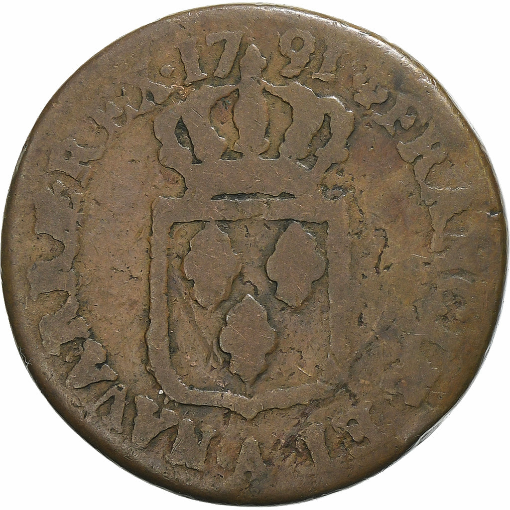 France, Louis XVI, Sol, 1791, Paris, Cuivre, TB, Gadoury:350, KM:578.1