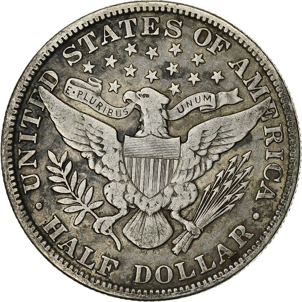 United States, Half Dollar, Barber Half Dollar, 1912, U.S. Mint, Silver