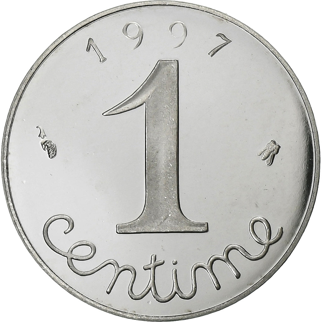 Francia, Centime, Épi, 1997, Paris, FS, Acciaio inossidabile, FDC, Gadoury:91b