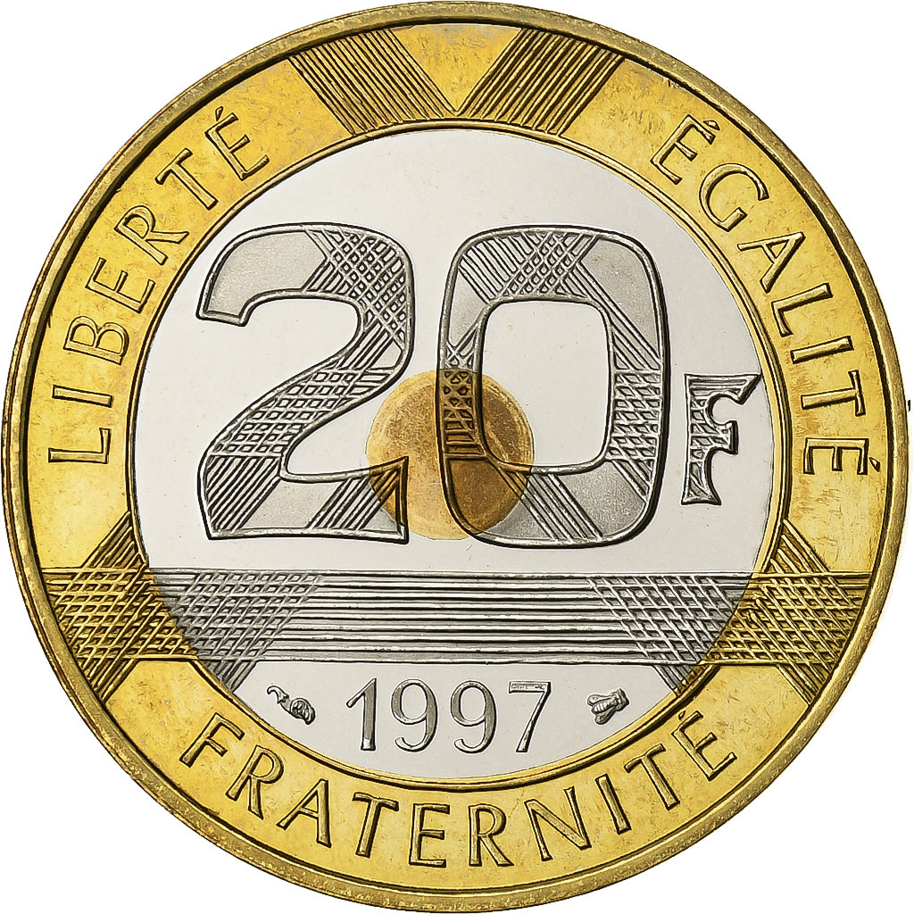 Frankreich, 10 Francs, Génie, 1997, Paris, BE, Aluminum-Bronze, STGL