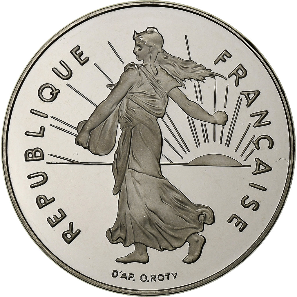 Francja, 5 Francs, Semeuse, 1994, Paris, Proof, Nikiel powlekany miedzią i