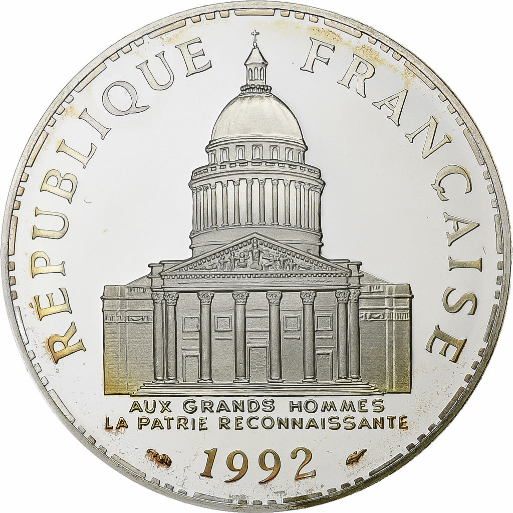 France, 100 Francs, Panthéon, 1992, Paris, BE, Silver, MS(64), Gadoury:898a