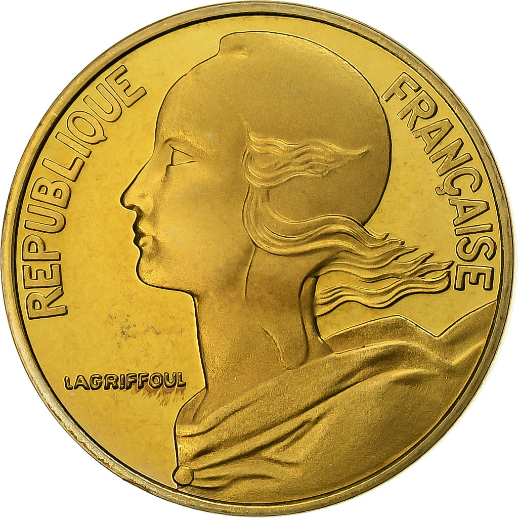 Frankrijk, 10 Centimes, Marianne, 1995, Paris, Proof / BE, Aluminum-Bronze, FDC