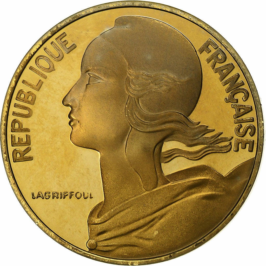 Francja, 20 Centimes, Marianne, 1995, Paris, Proof / BE, Aluminium-Brąz