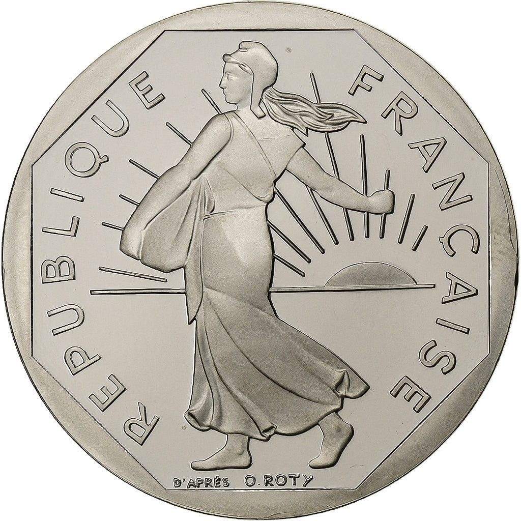 França, 2 Francs, Semeuse, 1995, Paris, Proof, Níquel, MS(65-70)