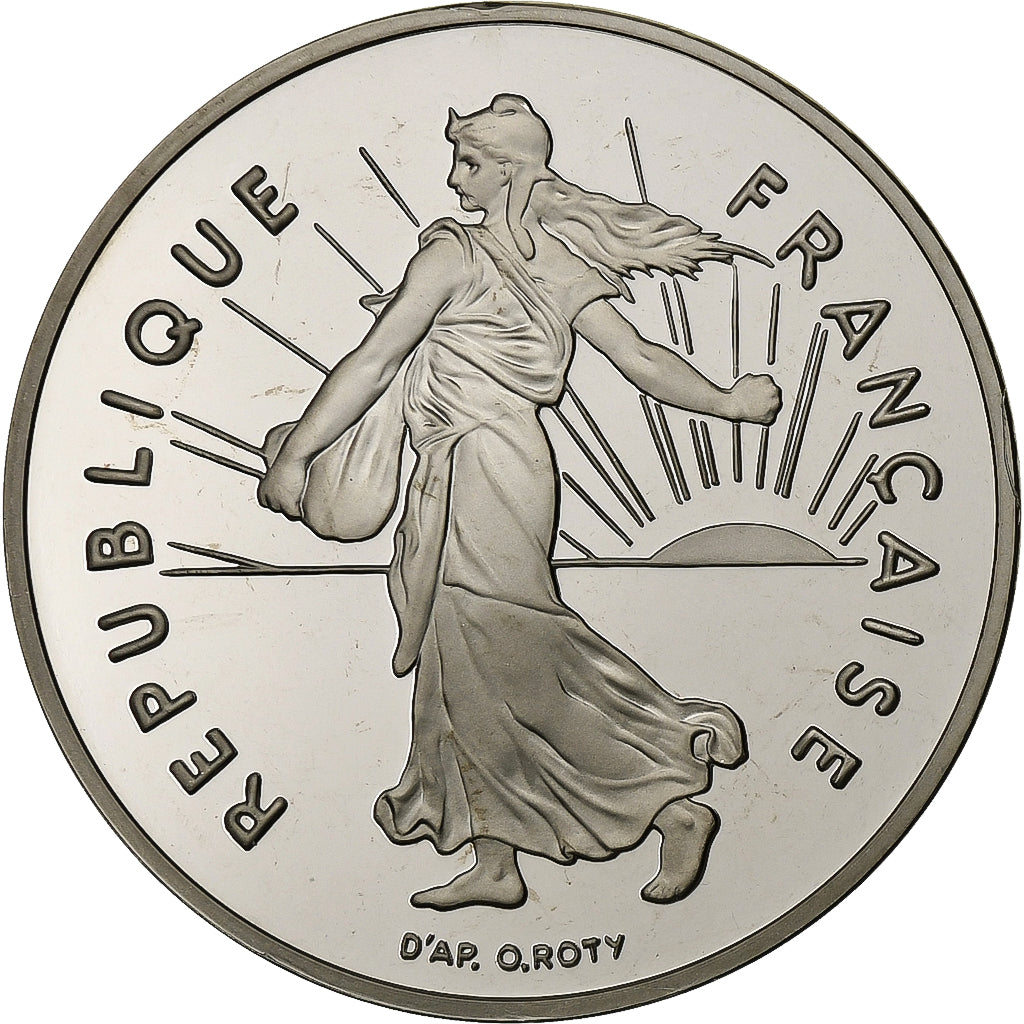 França, 5 Francs, Semeuse, 1995, Paris, Proof, Cobre-Níquel Revestido a
