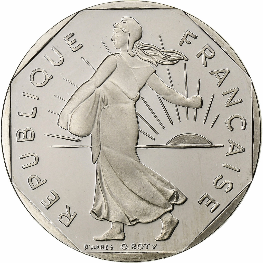França, 2 Francs, Semeuse, 1991, Paris, BE, Níquel, MS(65-70), Gadoury:547b