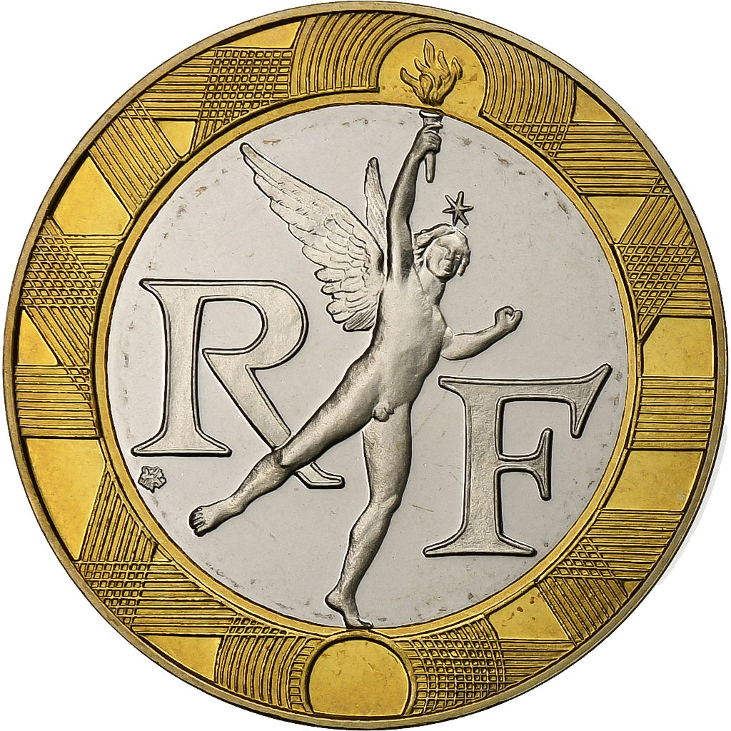 Frankreich, 10 Francs, Génie, 1991, Paris, PP, Aluminum-Bronze, STGL