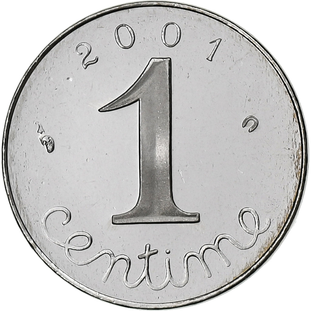 Francja, Centime, Épi, 2001, Paris, Proof, Stal nierdzewna, MS(65-70)