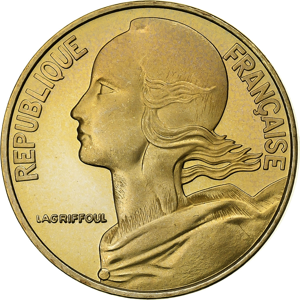 Frankrijk, 20 Centimes, Marianne, 2001, Paris, Proof, Aluminum-Bronze, FDC