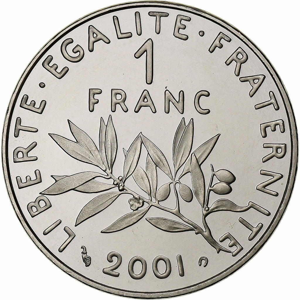 França, Franc, 2001, Paris, Proof, Níquel, MS(65-70), Gadoury:474b