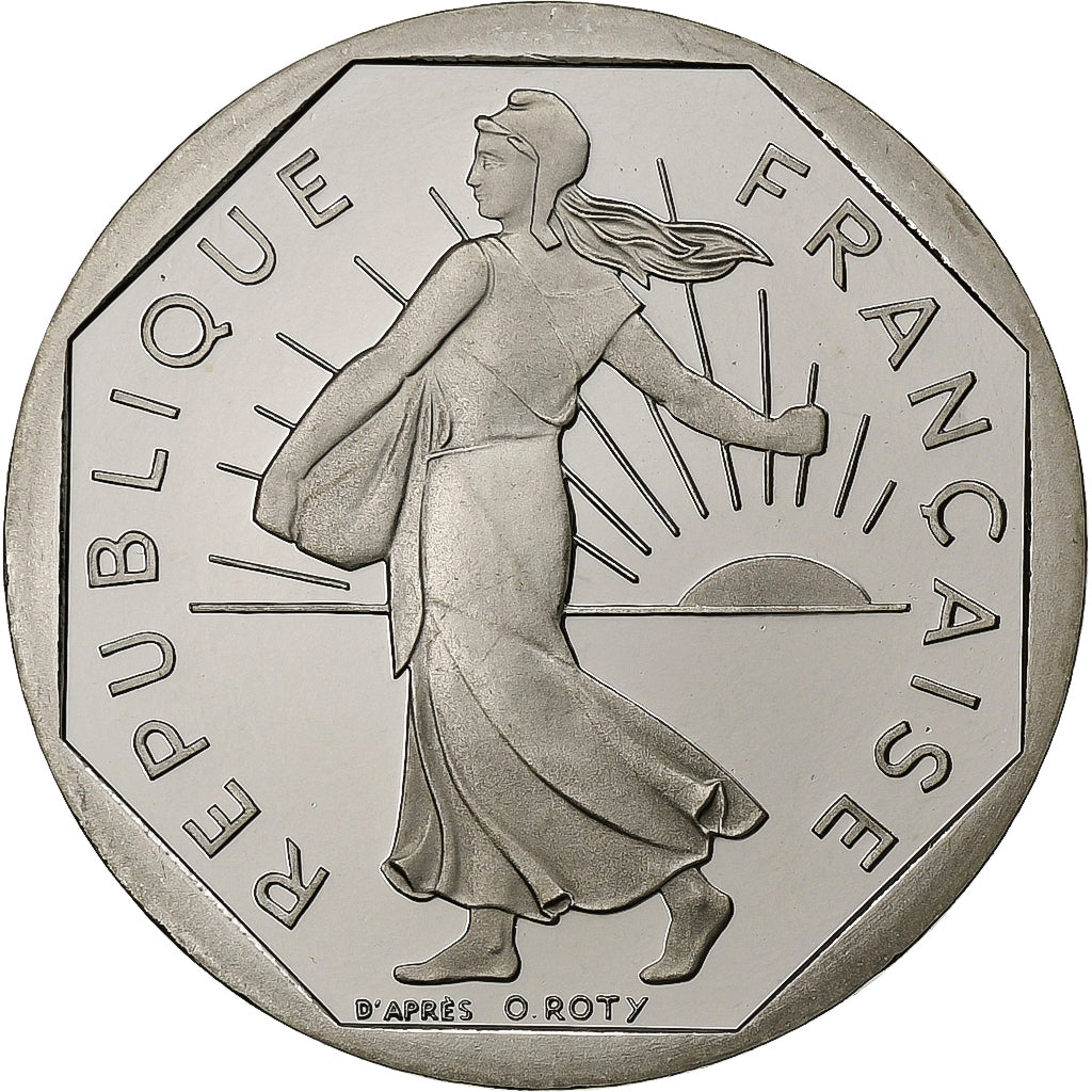 Frankrijk, 2 Francs, Semeuse, 2001, Paris, Proof, Nickel, FDC, Gadoury:547b