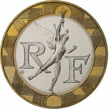 France, 10 Francs, Génie, 2001, Paris, Proof, Aluminum-Bronze, MS(65-70)