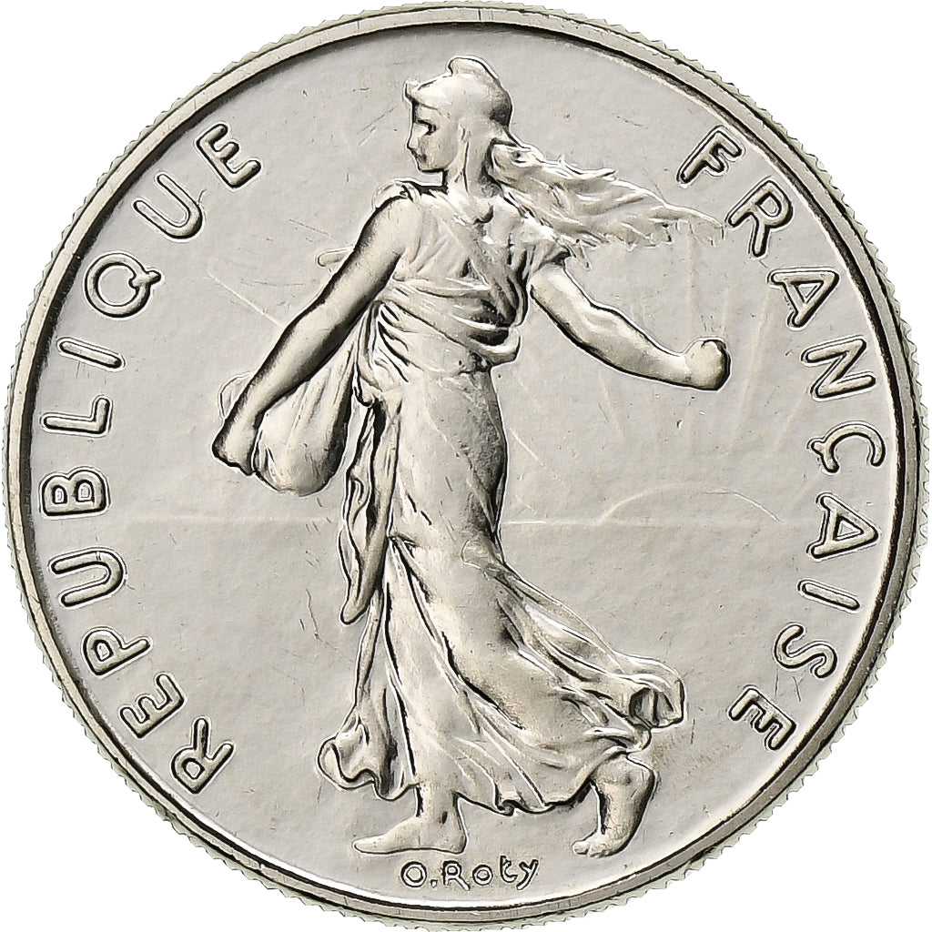 France, 1/2 Franc, Semeuse, 1988, Paris, série FDC, Nickel, MS(65-70)