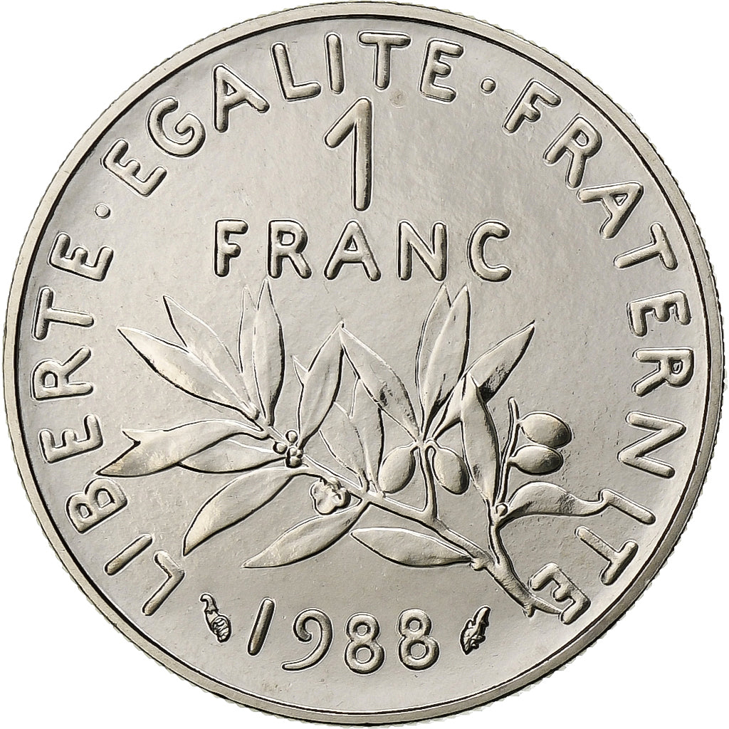 France, Franc, Semeuse, 1988, Paris, série FDC, Nickel, FDC, Gadoury:474