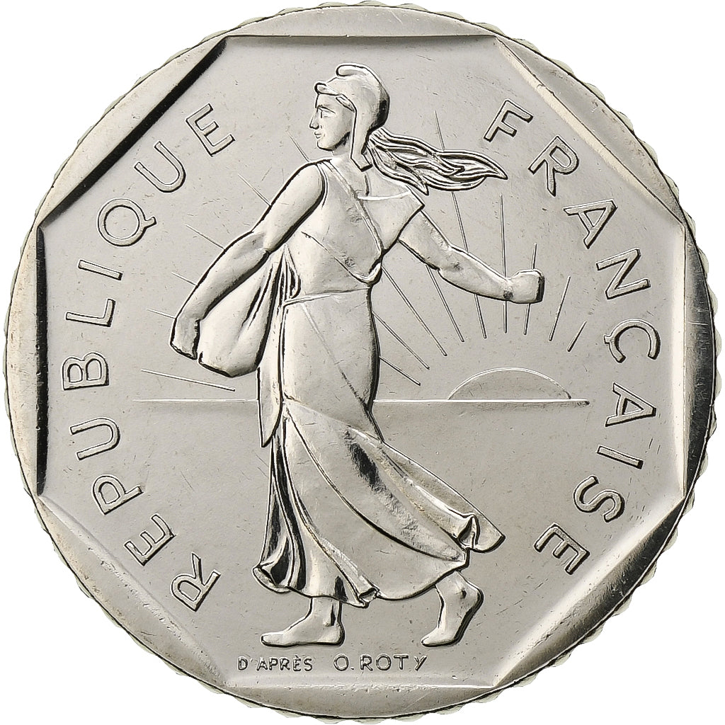 Frankreich, 2 Francs, Semeuse, 1988, Paris, FDC, Nickel, STGL, Gadoury:547