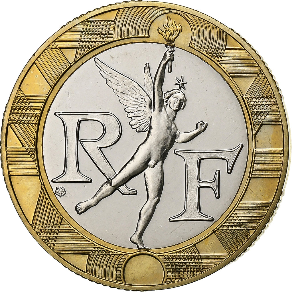 Frankrijk, 10 Francs, Génie, 1988, Paris, FDC, Bi-Metallic, FDC, Gadoury:827