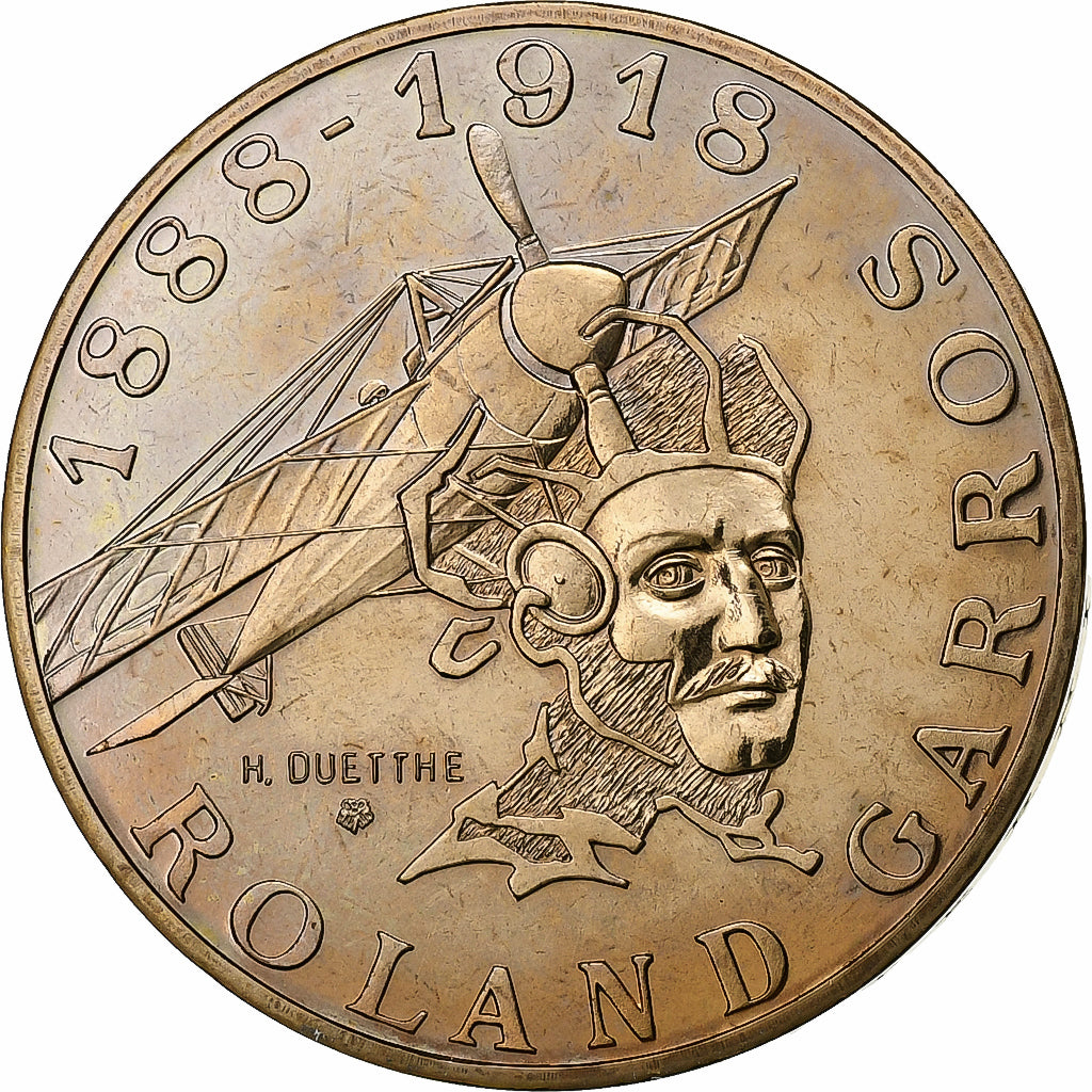 France, 10 Francs, Roland Garros, 1988, Paris, Bronze-Aluminium, FDC