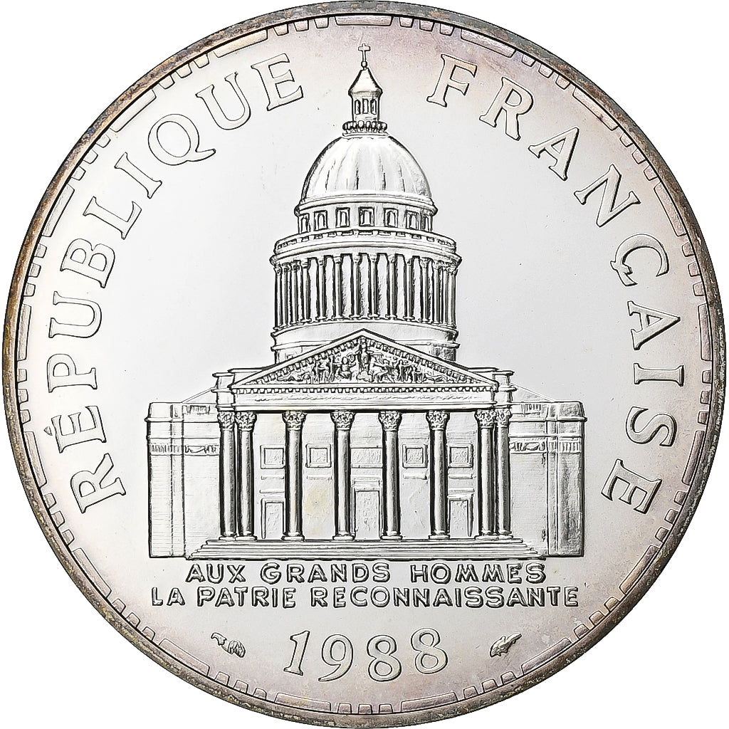 Francia, 100 Francs, Panthéon, 1988, FDC, Argento, FDC, Gadoury:898, KM:951.1