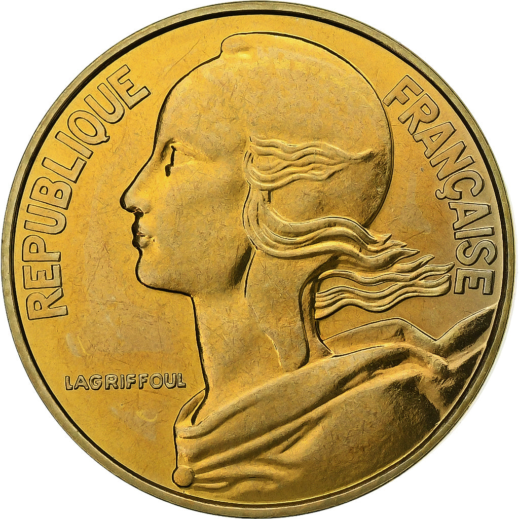 Frankrijk, 20 Centimes, Marianne, 1987, Paris, Aluminum-Bronze, FDC