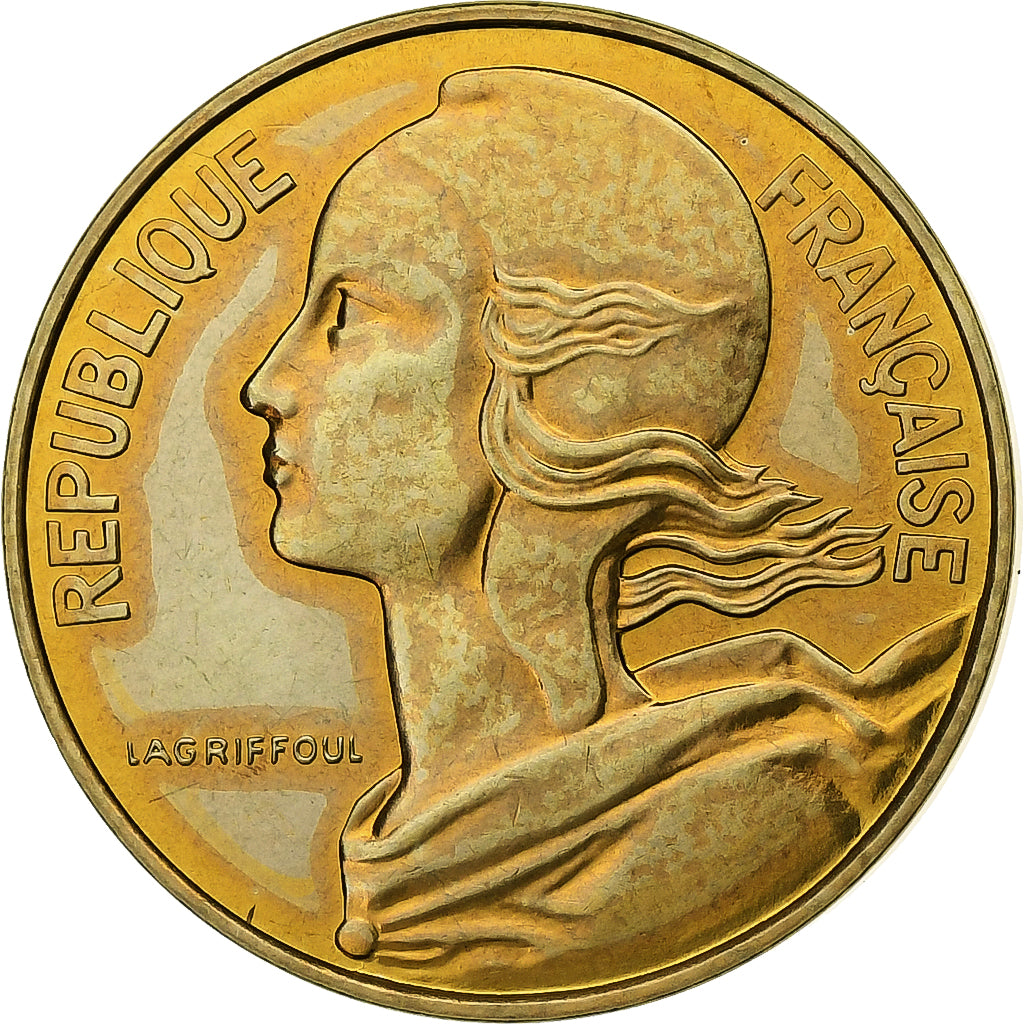 France, 10 Centimes, Marianne, 1987, Paris, Aluminum-Bronze, MS(65-70)