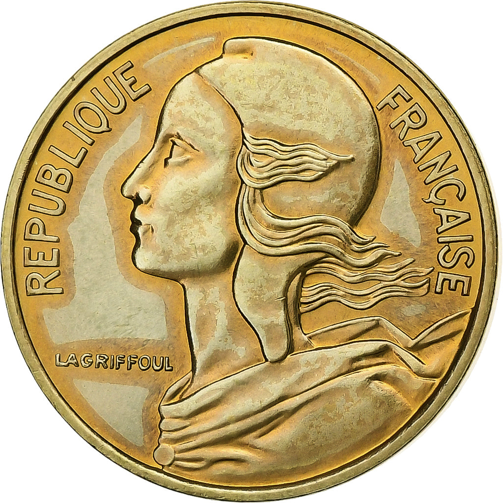 Francja, 5 Centimes, Marianne, 1987, Paris, Aluminium-Brąz, MS(65-70)