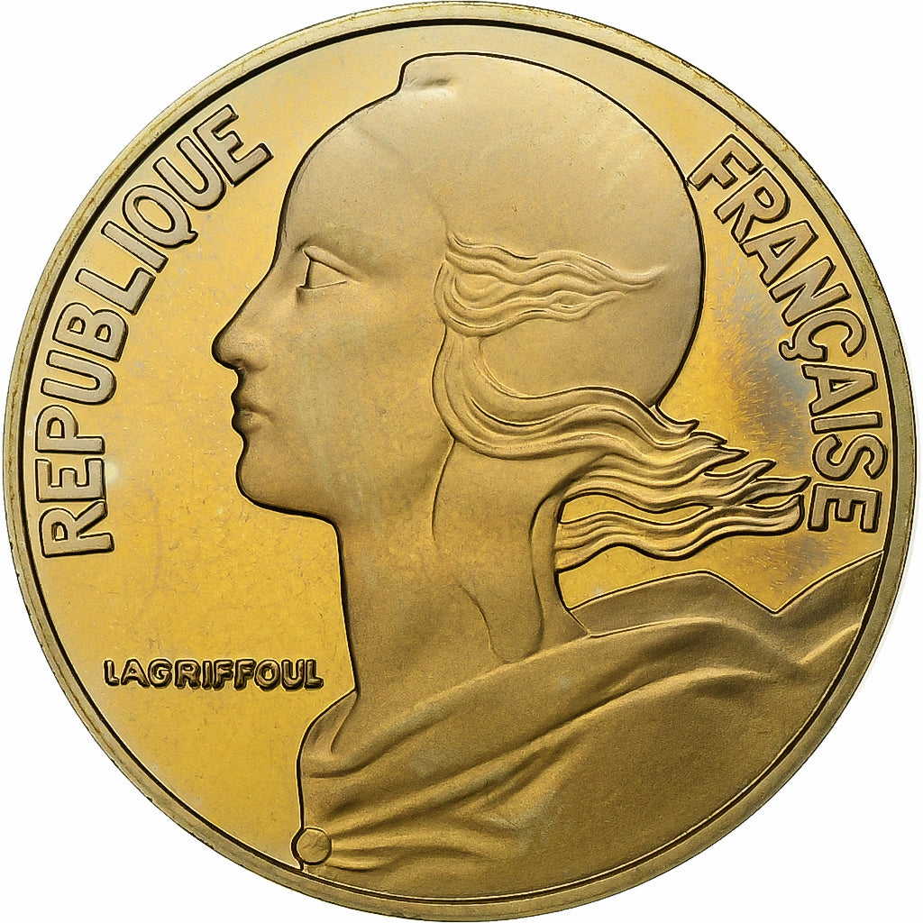 Frankrijk, 20 Centimes, Marianne, 1993, Paris, Proof, Aluminum-Bronze, FDC