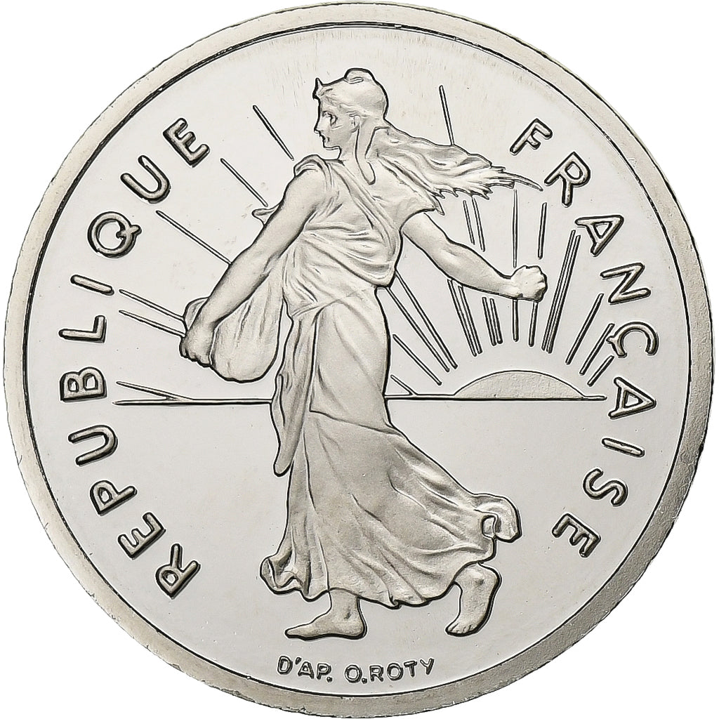Frankreich, 1/2 Franc, Semeuse, 1993, PP, Nickel, STGL, Gadoury:429a, KM:931.2