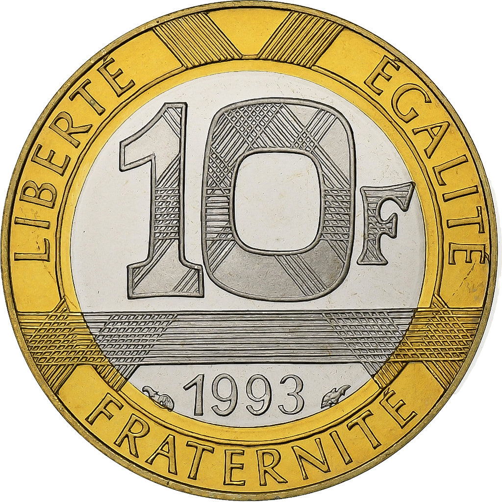 Frankreich, 10 Francs, Génie, 1993, Paris, PP, Aluminum-Bronze, STGL