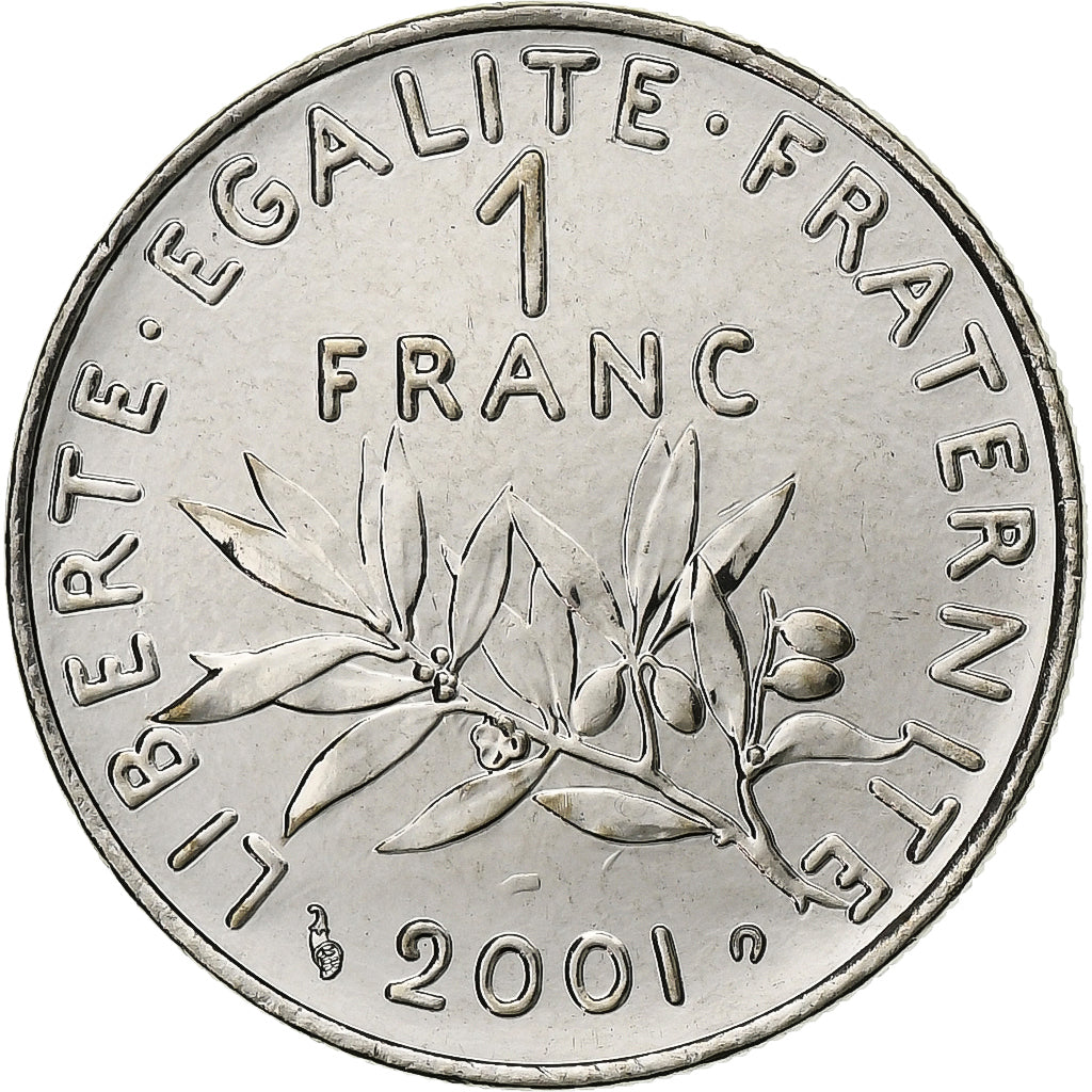 France, 1 Franc, Semeuse, 2001, Paris, Série FDC.BU, Nickel, MS(65-70)