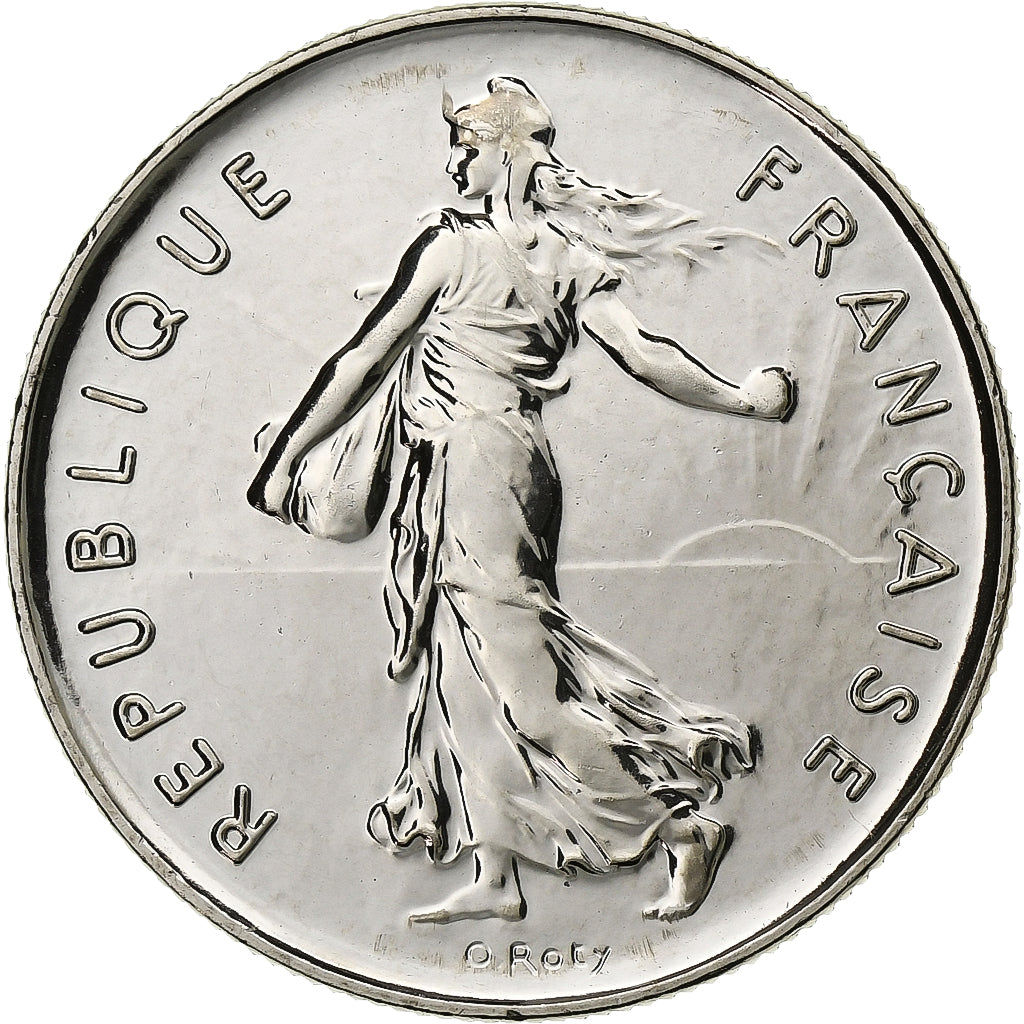 France, 5 Francs, Semeuse, 2001, Paris, Nickel Clad Copper-Nickel, FDC