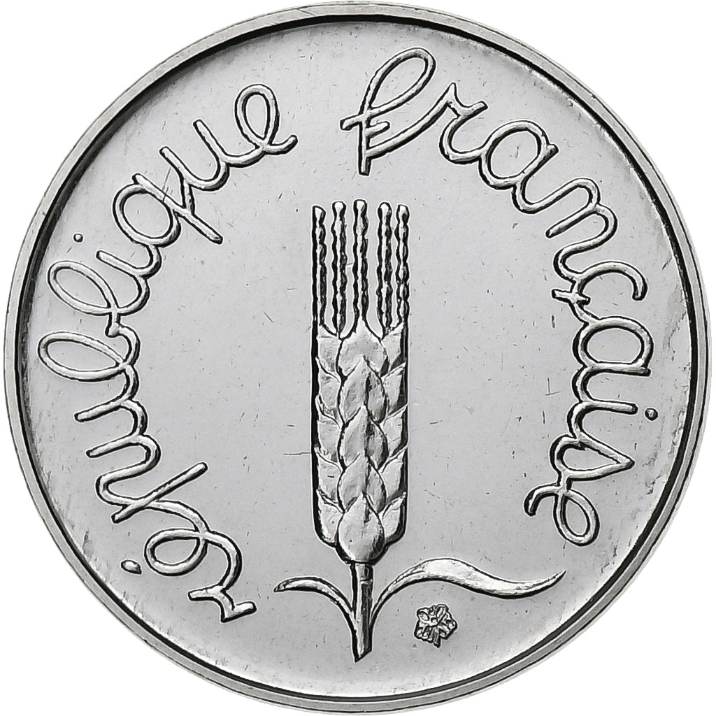 France, Centime, Épi, 1990, Paris, FDC, Stainless Steel, MS(65-70), Gadoury:91