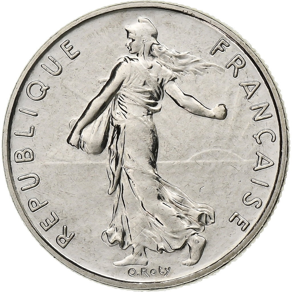 France, 1/2 Franc, Semeuse, 1990, Monnaie de Paris, série FDC, Nickel