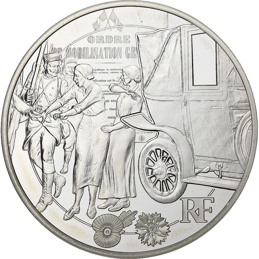 Frankreich, 10 Euro, Taxis de la Marne, 2014, Paris, Silber, STGL